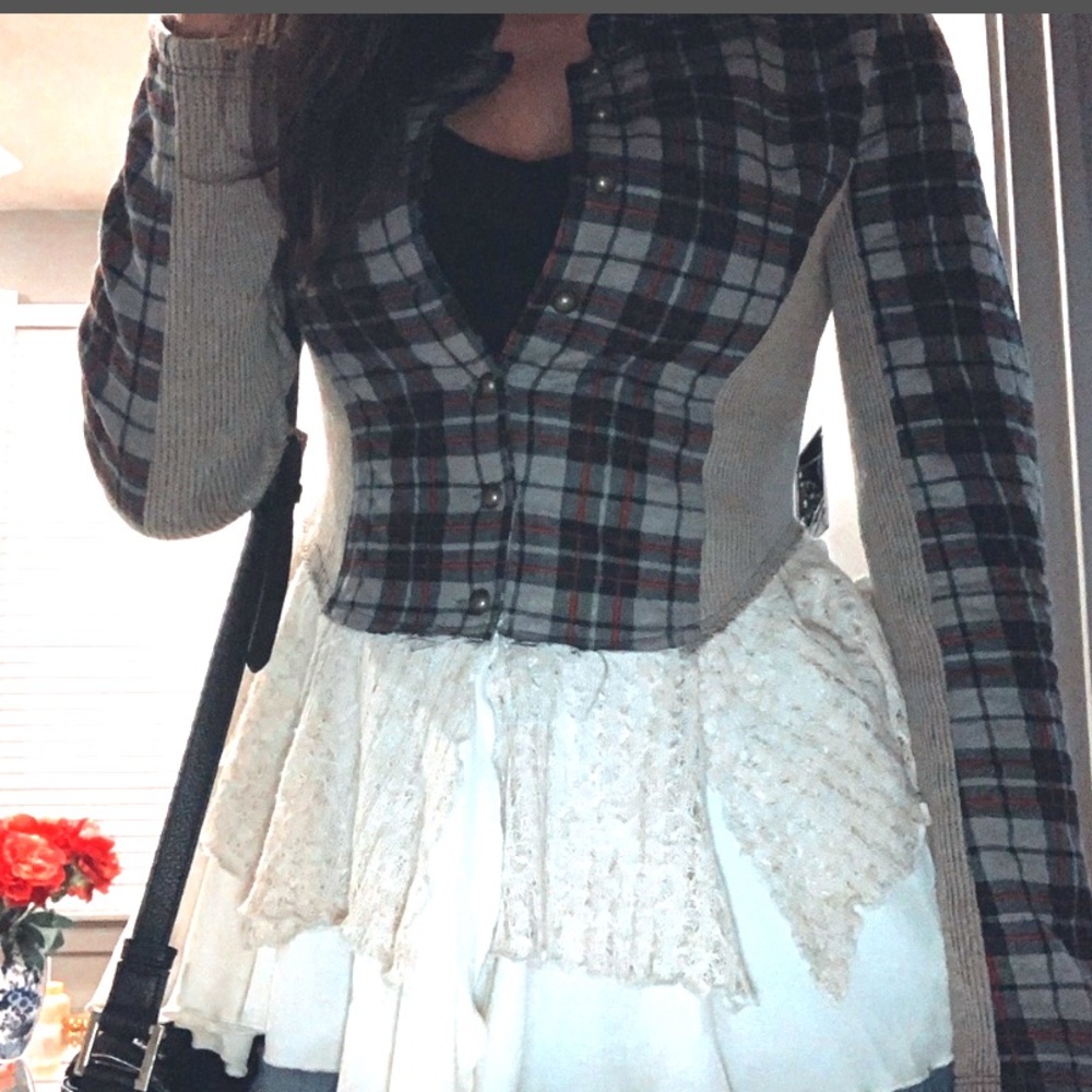 Hem & Thread plaid top/jacket